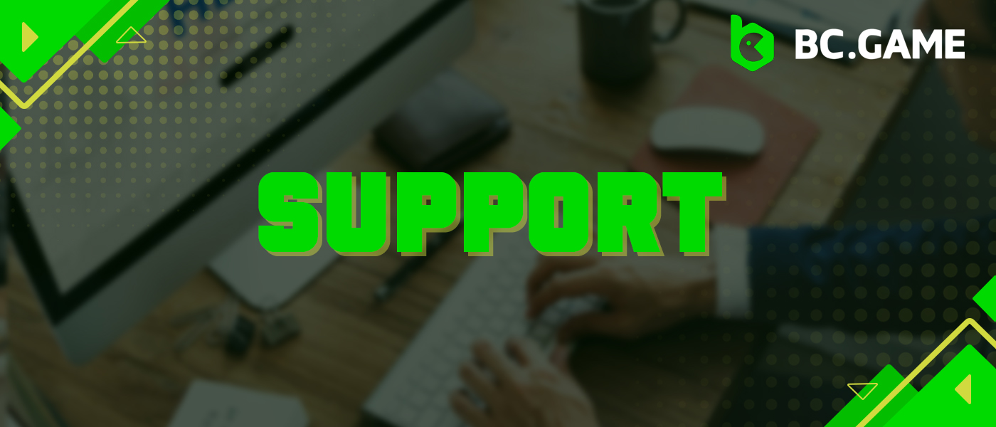 BC Game online casino support contacts