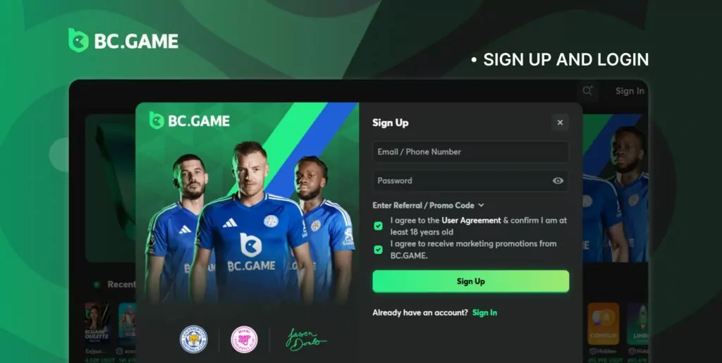 How you can create your account and login on BC game mobile platform