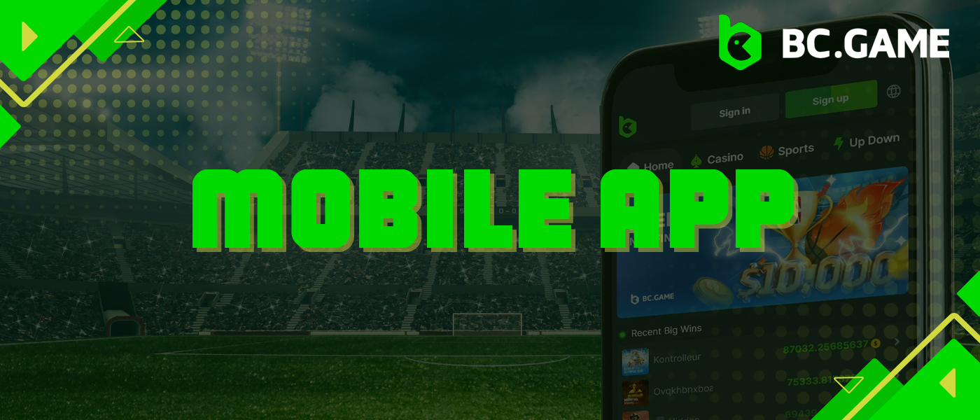 Mobile application for online sports betting and casino BC Game